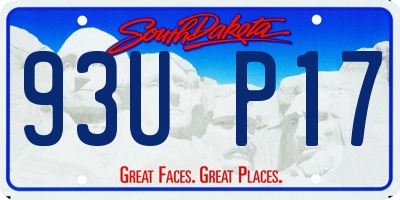 SD license plate 93UP17