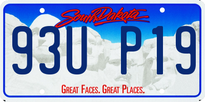 SD license plate 93UP19