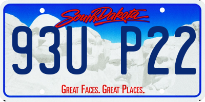 SD license plate 93UP22