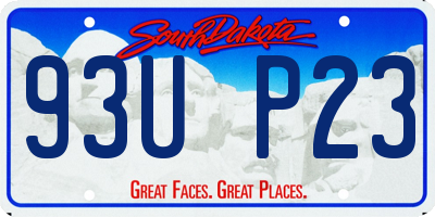 SD license plate 93UP23