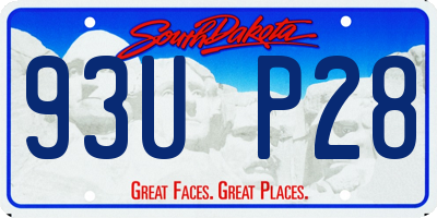 SD license plate 93UP28