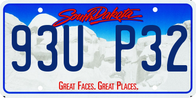 SD license plate 93UP32