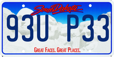 SD license plate 93UP33