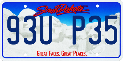 SD license plate 93UP35
