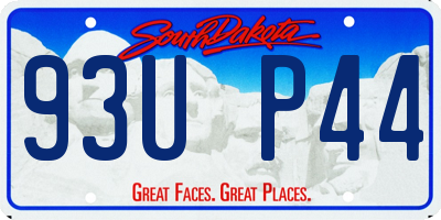 SD license plate 93UP44