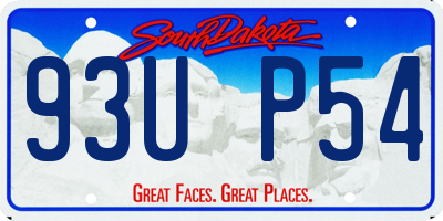 SD license plate 93UP54