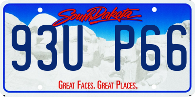 SD license plate 93UP66