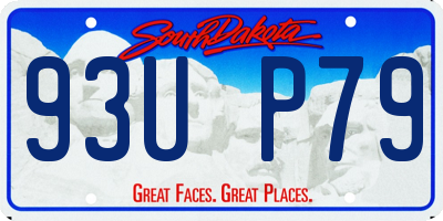 SD license plate 93UP79