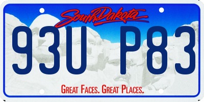 SD license plate 93UP83
