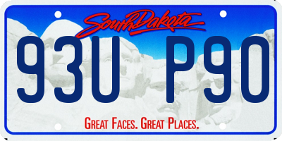 SD license plate 93UP90