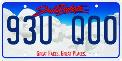 SD license plate 93UQ00