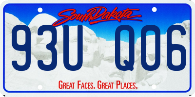 SD license plate 93UQ06