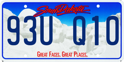 SD license plate 93UQ10