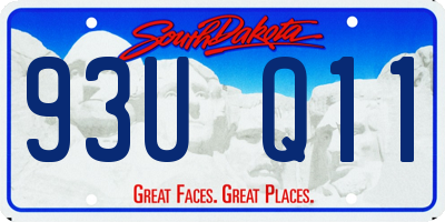SD license plate 93UQ11