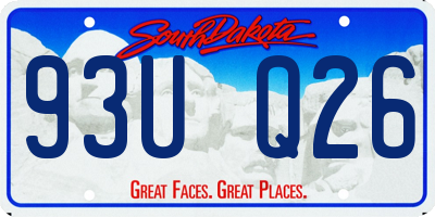 SD license plate 93UQ26