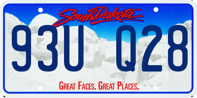 SD license plate 93UQ28