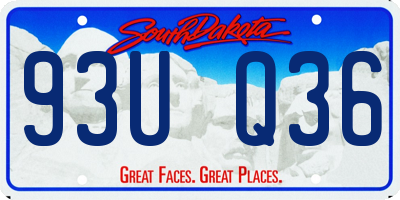 SD license plate 93UQ36