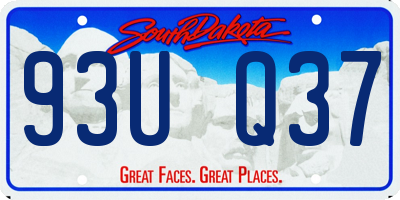 SD license plate 93UQ37