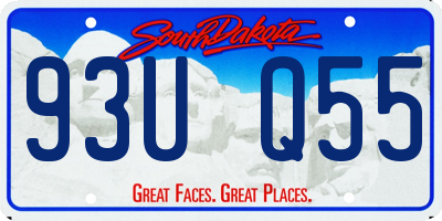 SD license plate 93UQ55