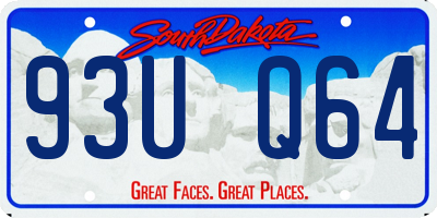SD license plate 93UQ64