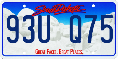 SD license plate 93UQ75