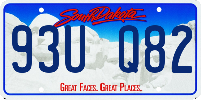 SD license plate 93UQ82