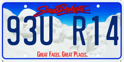 SD license plate 93UR14