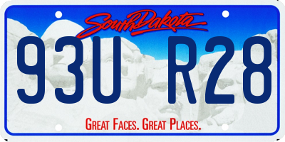 SD license plate 93UR28
