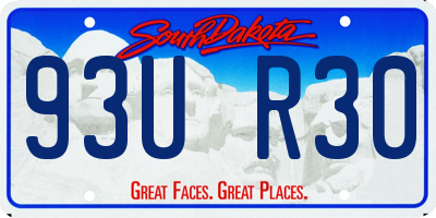 SD license plate 93UR30