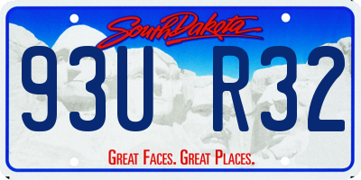 SD license plate 93UR32