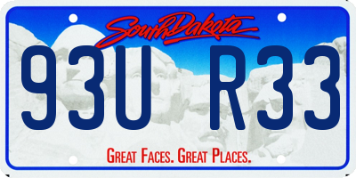 SD license plate 93UR33