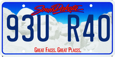 SD license plate 93UR40