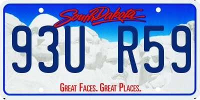 SD license plate 93UR59