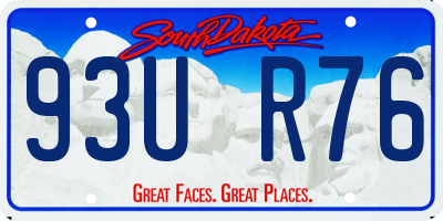 SD license plate 93UR76