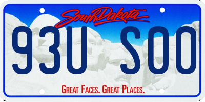 SD license plate 93US00