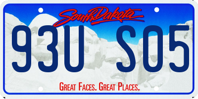 SD license plate 93US05