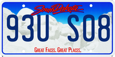 SD license plate 93US08
