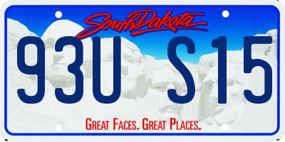 SD license plate 93US15