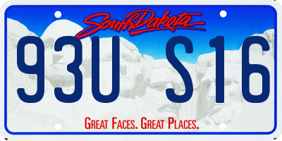 SD license plate 93US16