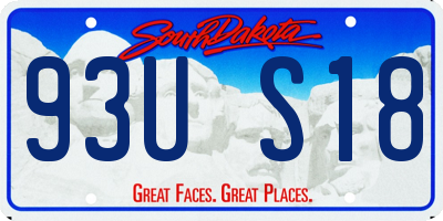 SD license plate 93US18