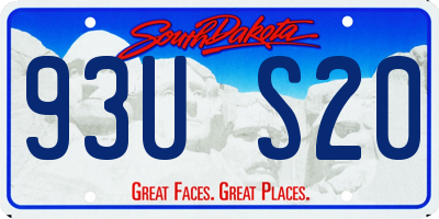 SD license plate 93US20