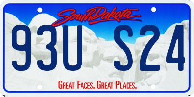 SD license plate 93US24