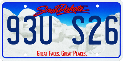 SD license plate 93US26