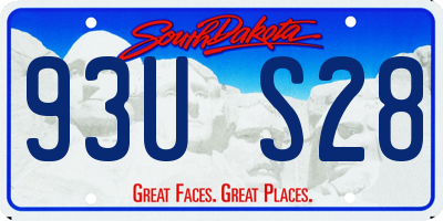 SD license plate 93US28