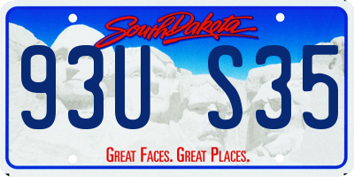 SD license plate 93US35