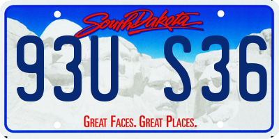 SD license plate 93US36