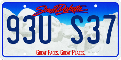SD license plate 93US37
