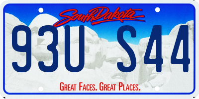SD license plate 93US44