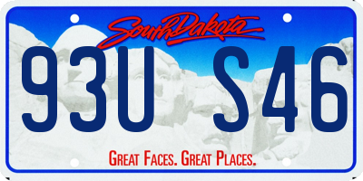 SD license plate 93US46