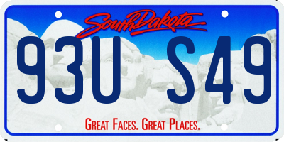 SD license plate 93US49